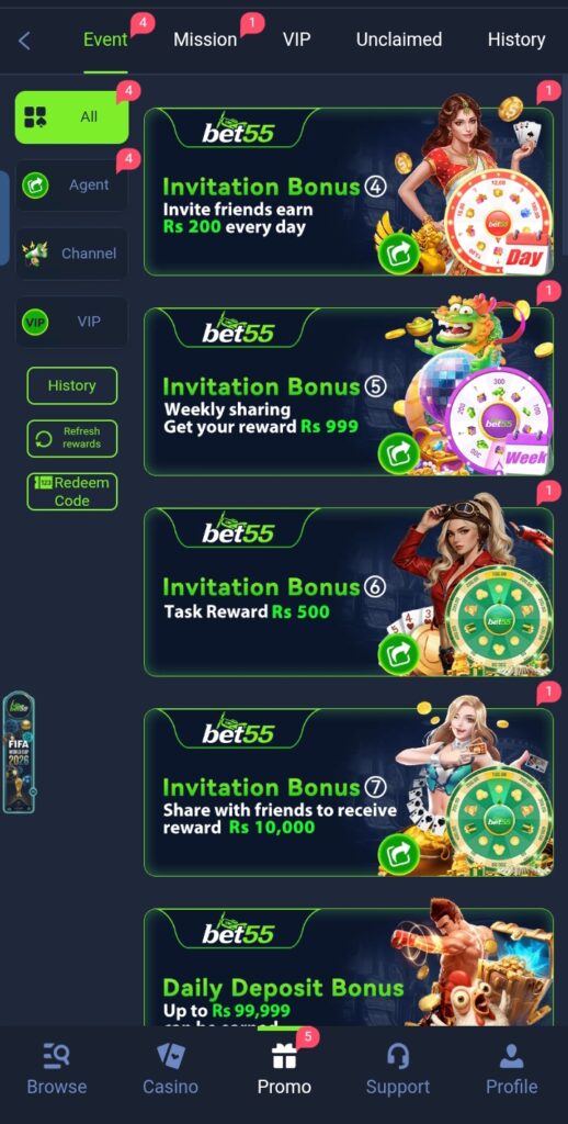 Bet 55